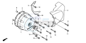 XL125V VARADERO drawing LEFT CRANKCASE COVER