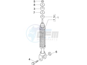 Typhoon 50 drawing Rear suspension - Shock absorbers