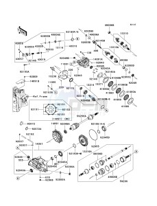 KRF 750 C [TERYX 750 4X4] (C8F) C8F drawing DRIVE SHAFT-REAR