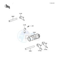 KDX 80 B [KDX80] (B2-B3) [KDX80] drawing GEAR CHANGE DRUM & FORKS