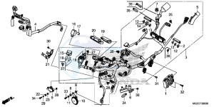 CB500FD CB500F UK - (E) drawing WIRE HARNESS