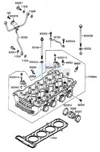 ZG 1000 A [CONCOURS] (A7-A9) [CONCOURS] drawing CYLINDER HEAD