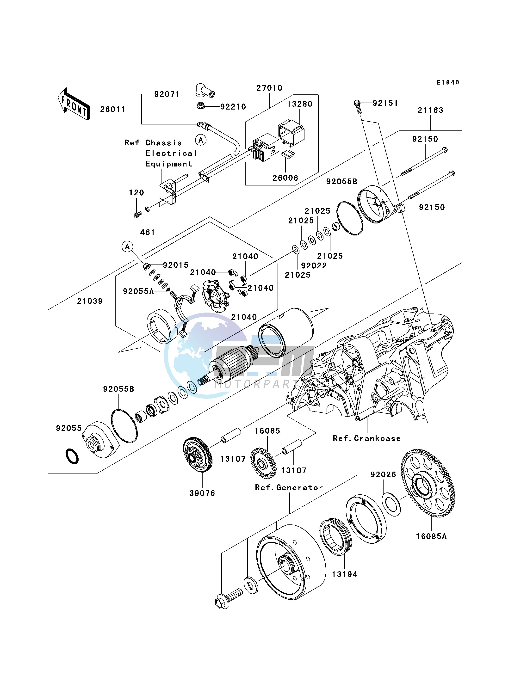 STARTER MOTOR--  - ER650AE046804- -