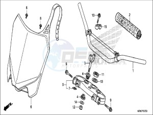 CRF250RH Europe Direct - (ED) drawing HANDLE PIPE/TOP BRIDGE