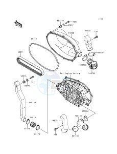 KVF 400 B [PRAIRIE 400] (B1) [PRAIRIE 400] drawing CONVERTER COVER_DRIVE BELT