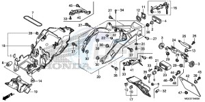 VFR1200FDF VFR1200F Dual Clutch E drawing REAR FENDER