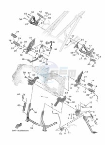 TRACER 9 GT MTT890D (BAPV) drawing STAND & FOOTREST