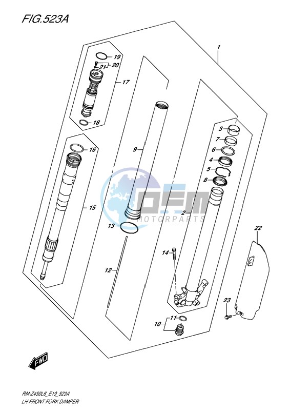 LH FRONT FORK DAMPER