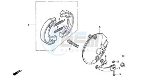 CRF80F 100 drawing FRONT BRAKE PANEL