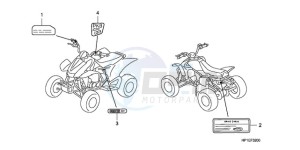 TRX450ER9 Australia - (U / SEL) drawing CAUTION LABEL