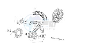 SENDA R DRD X-TREME - 50 CC 2T EURO2 drawing FRONT WHEEL