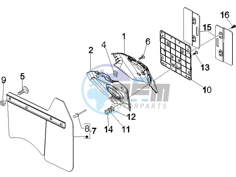 Rear cover - Splash guard