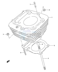 GZ250 (P19) drawing CYLINDER (MODEL K2)