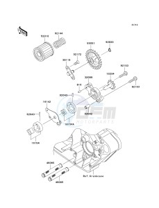 KX 250 N [KX250F] (N1) [KX250F] drawing OIL PUMP