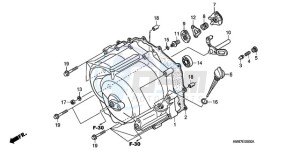 TRX250TM9 Australia - (U) drawing FRONT CRANKCASE COVER (TRX250TM)