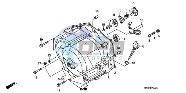 FRONT CRANKCASE COVER (TRX250TM)