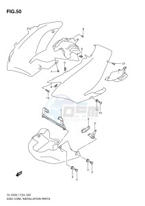 DL1000 (E24) V-Strom drawing SIDE COWL INSTALLATION PARTS