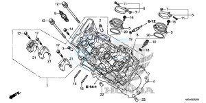 VFR1200XDD CrossTourer - VFR1200X Dual Clutch 2ED - (2ED) drawing CYLINDER HEAD (FRONT)