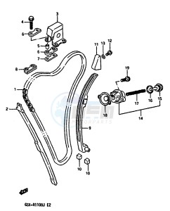 GSX-R1100 (G-H-J) drawing CAM CHAIN