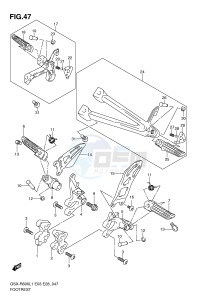 GSX-R600 (E3) drawing FOOTREST