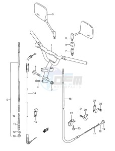 AE50 (E1) drawing HANDLEBAR (E2,E4,E21,E24)