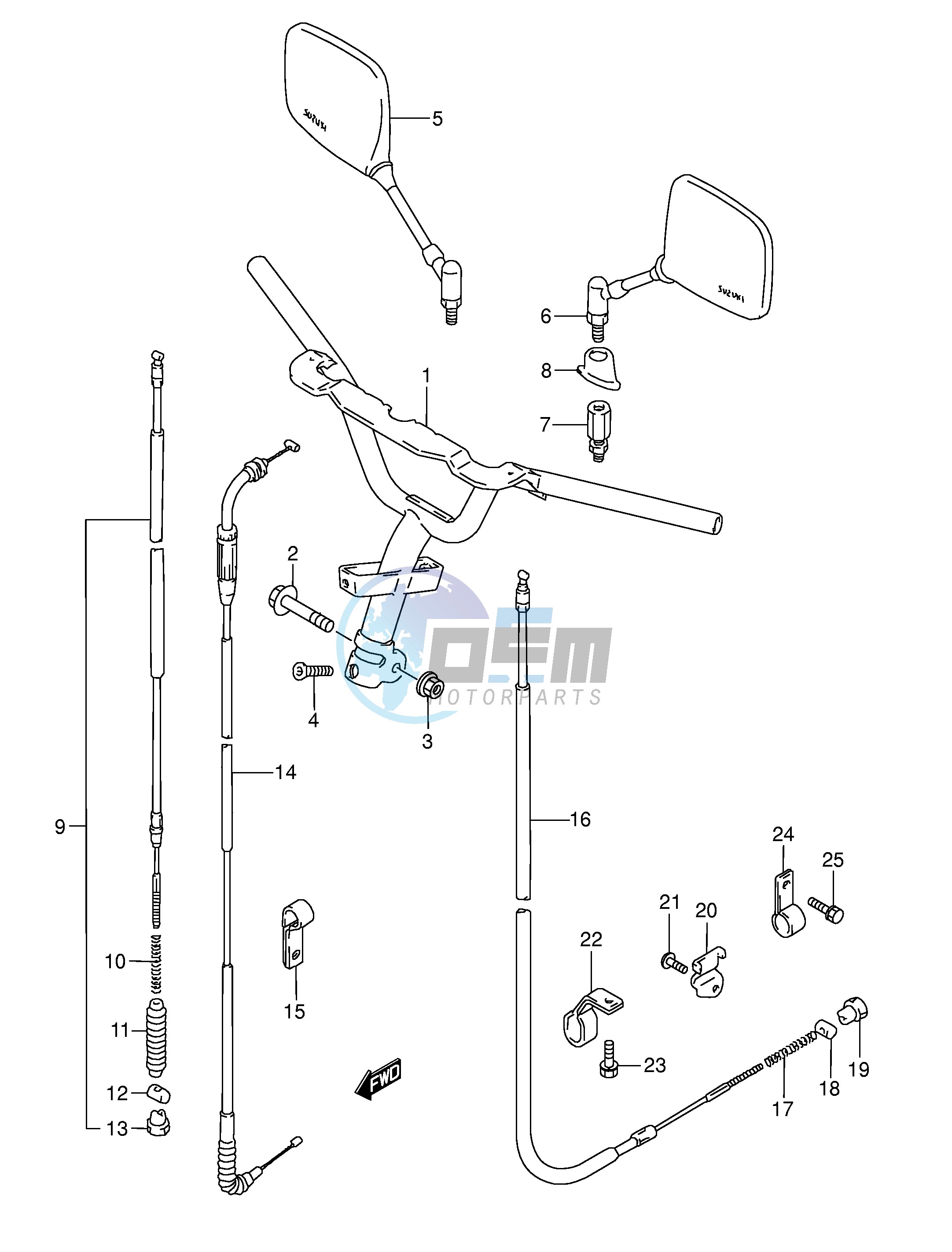 HANDLEBAR (E2,E4,E21,E24)