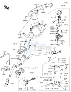 BRUTE FORCE 750 4x4i EPS KVF750HFF EU drawing Handlebar