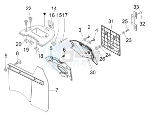 LX 125 4T E3 UK drawing Rear cover - Splash guard