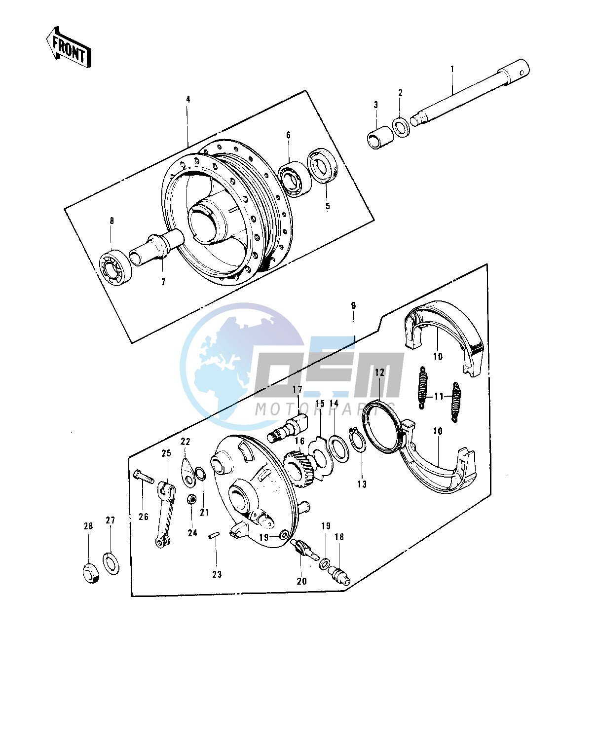 FRONT HUB_BRAKE -- 74-75- -