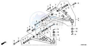 TRX700XX9 Australia - (U) drawing FRONT ARM