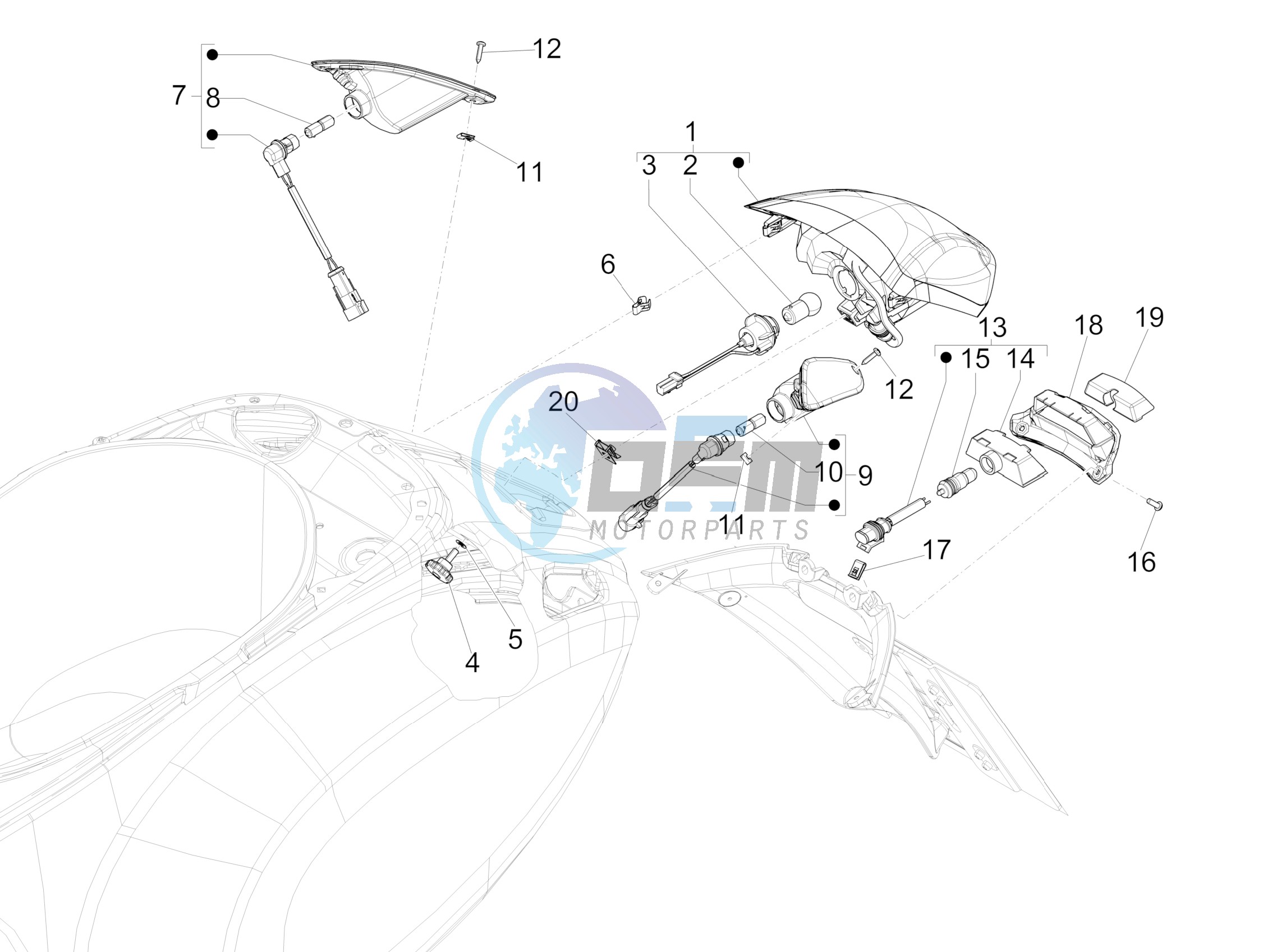 Rear headlamps - Turn signal lamps