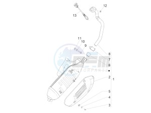 GTS SUPER- SUPER SPORT 150 4T 3V IE ABS E3-E4 (APAC) drawing Silencer