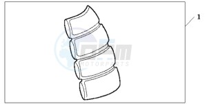 CB600FA39 Australia - (U) drawing TANK PAD 2