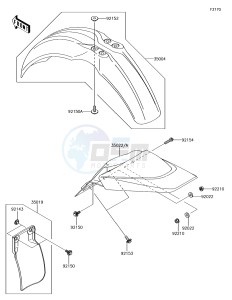 KX65 KX65AFF EU drawing Fenders