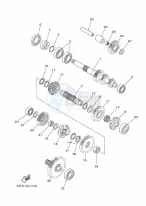 YFM700FWAD GRIZZLY 700 EPS (B4FL) drawing TRANSMISSION