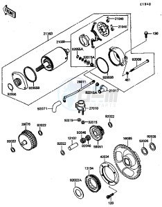 KL 650 A [KLR650] (A6-A9) [KLR650] drawing STARTER MOTOR