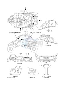 YXZ1000R SS YXZ10YESJ YXZ1000R SS (B0F6) drawing EMBLEM & LABEL 1