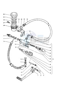 TZR RR 125 drawing REAR MASTER CYLINDER