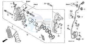 CBF1000AA Europe Direct - (ED / ABS) drawing R. FRONT BRAKE CALIPER (CBF1000A/T/S)