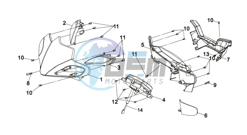 HEAD LIGHT COVER / SPEEDOMETER COWL / DASHBOARD