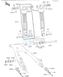 KZ 750 K [LTD BELT] (K1-K2 K2 CAN ONLY) [LTD BELT] drawing SWING ARM_SHOCK ABSORBERS