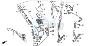 CB600F2 HORNET drawing FRONT BRAKE MASTER CYLINDER (3)