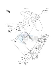 EX250 J [NINJA 250R] (J8F-J9FA) J8F drawing FRONT FENDER-- S- -