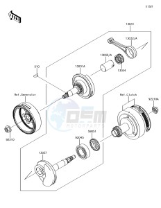 KLX110 KLX110CGF EU drawing Crankshaft