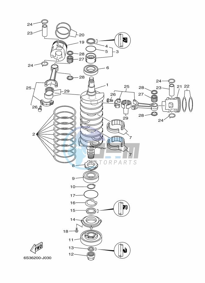 CRANKSHAFT--PISTON