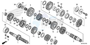 CRF450XE CRF450R Europe Direct - (ED) drawing TRANSMISSION