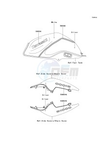 ZR 1000 B [Z1000 EUROPEAN] (B7F-B9F) 0B9F drawing DECALS-- WHITE_SILVER- --- B9F- -