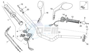 Tuono V4 1100 RR (USA-CND) USA-CND drawing Handlebar - Controls