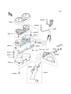 VN 1600 B [VULCAN 1600 MEAN STREAK] (B6F-B8FA) B7F drawing METER-- S- -