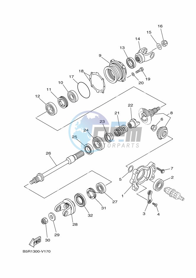 MIDDLE DRIVE GEAR